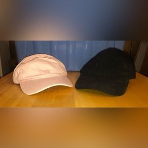 Two caps with button mask-holders. Never worn!